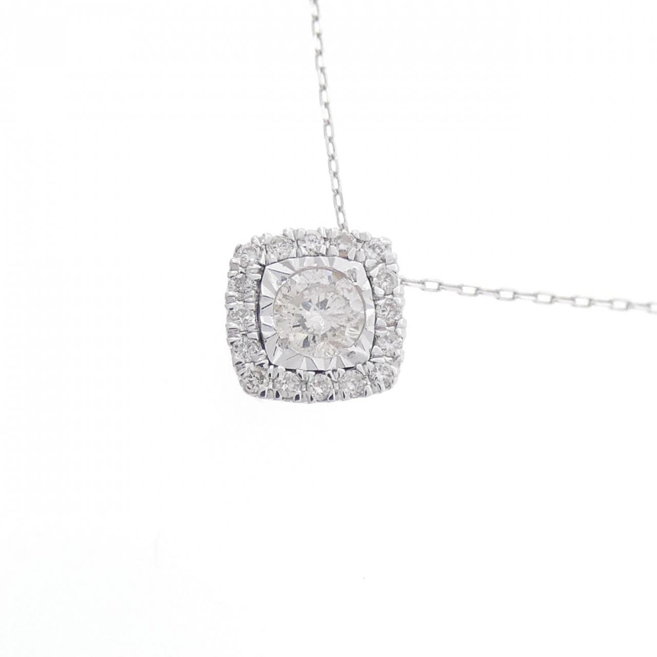 K18WG ダイヤモンド ネックレス 0.25CT