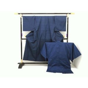 【未使用品】男物　紬織　きもの・羽織　２点セット