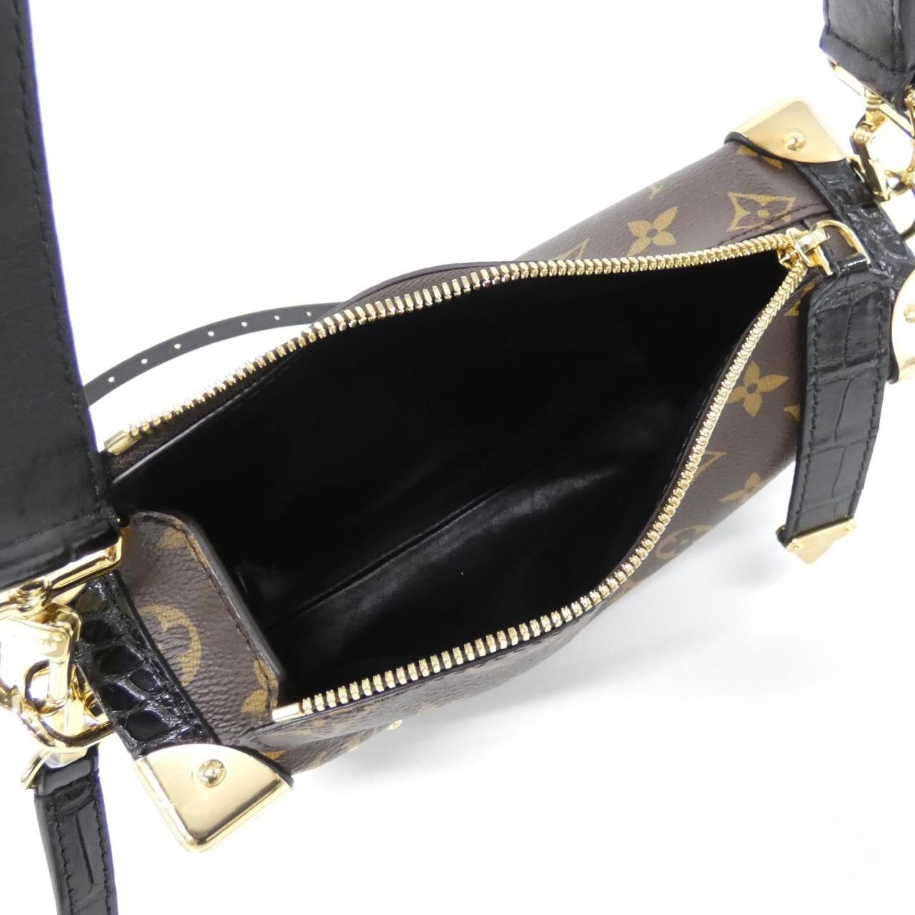 ルイヴィトン モノグラム+エキゾチック レザー サイドトランク N88338 バッグ