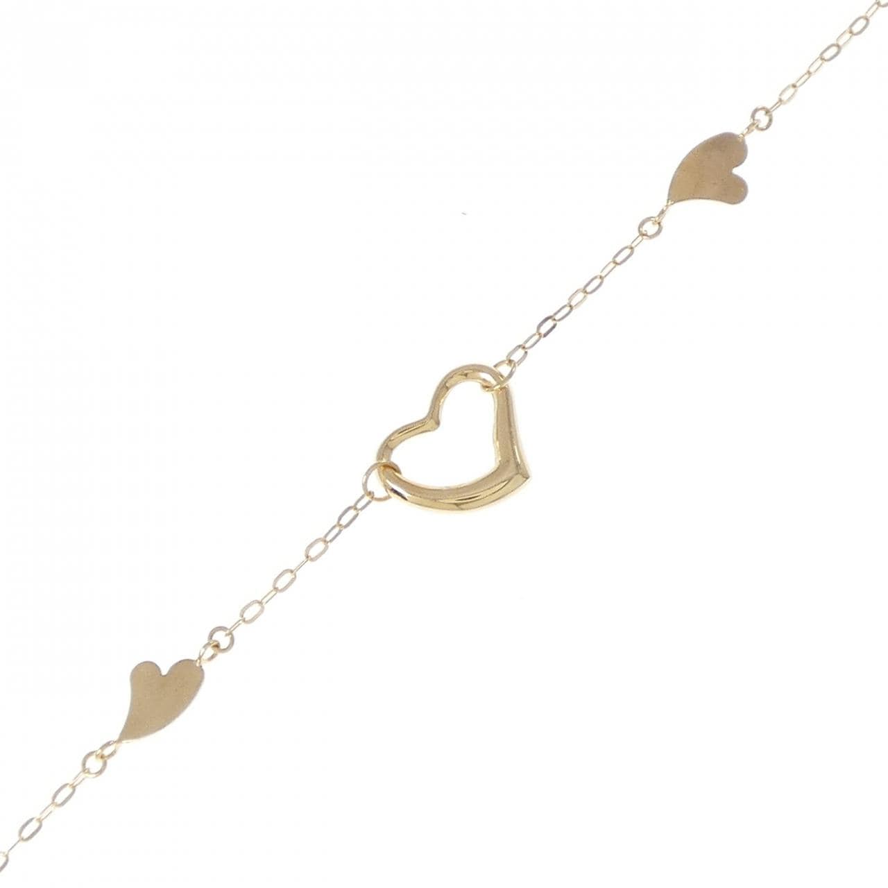 【新品】K18YG ハート ブレスレット