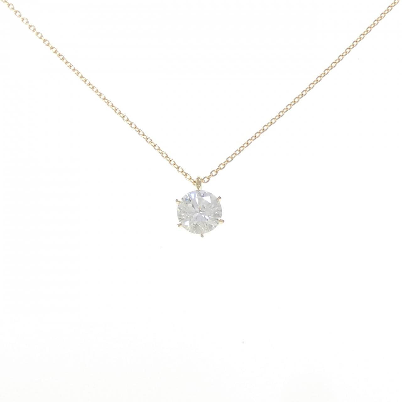 【リメイク】K18YG ソリティア ダイヤモンド ネックレス 1.035CT H I1 VG