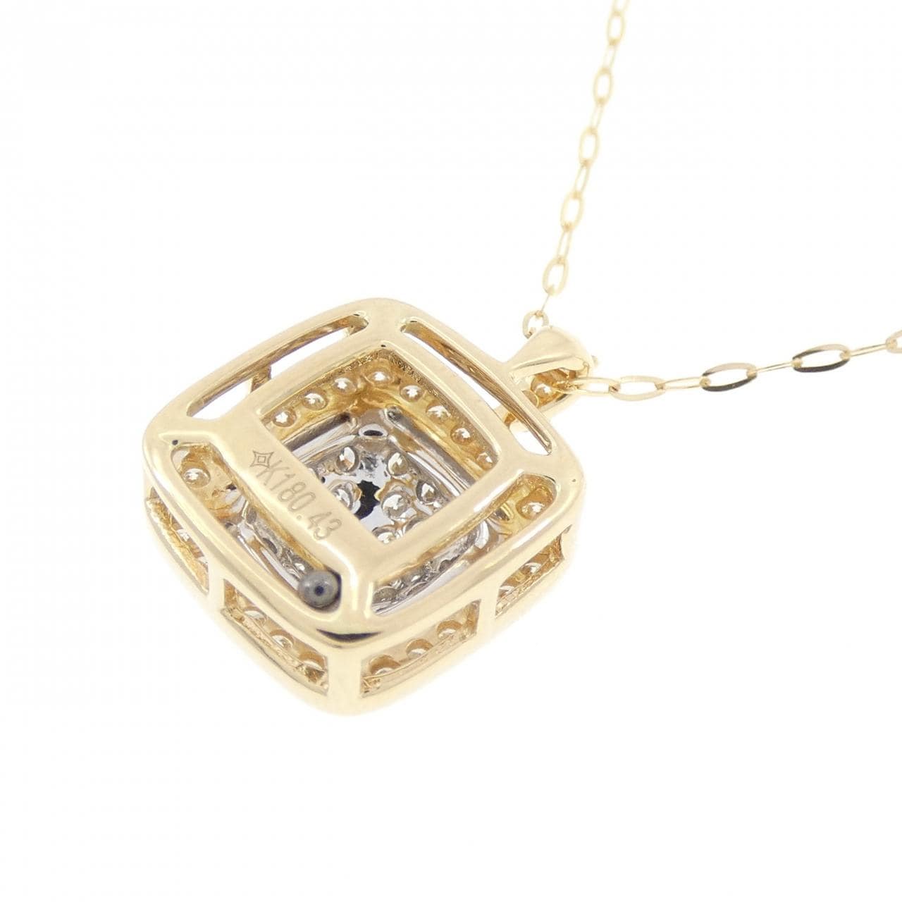 K18YG/K18WG ダイヤモンド ネックレス 0.43CT