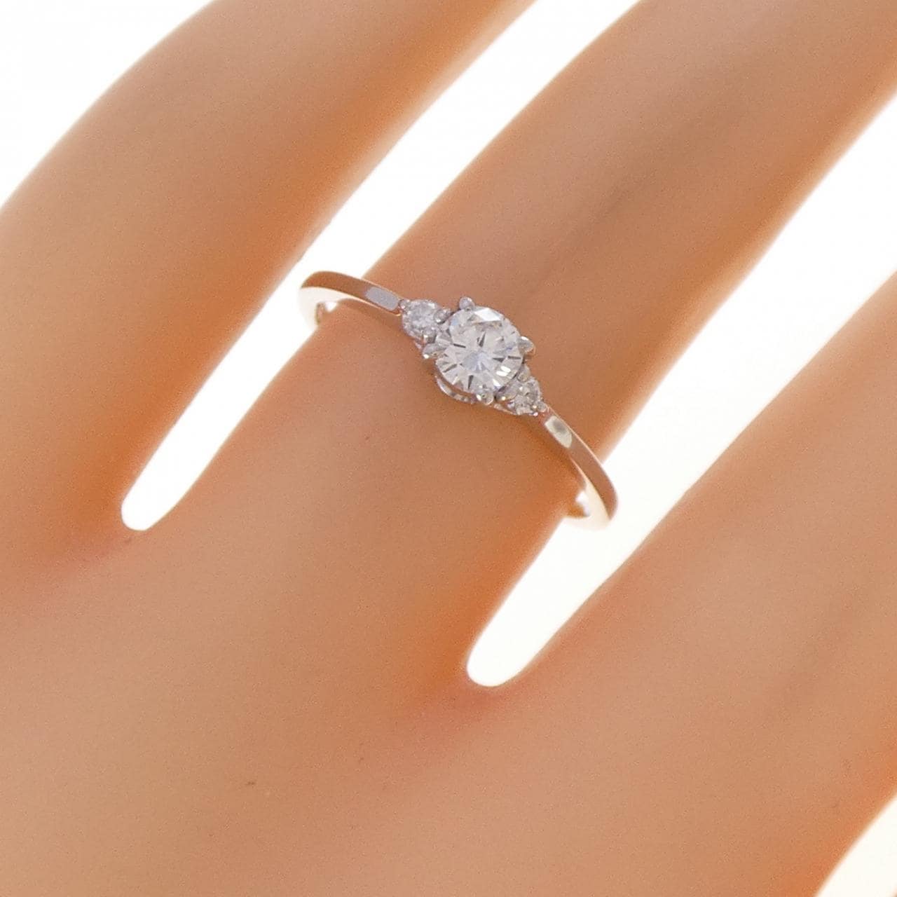 K18WG ダイヤモンド リング 0.210CT E VS2 VG