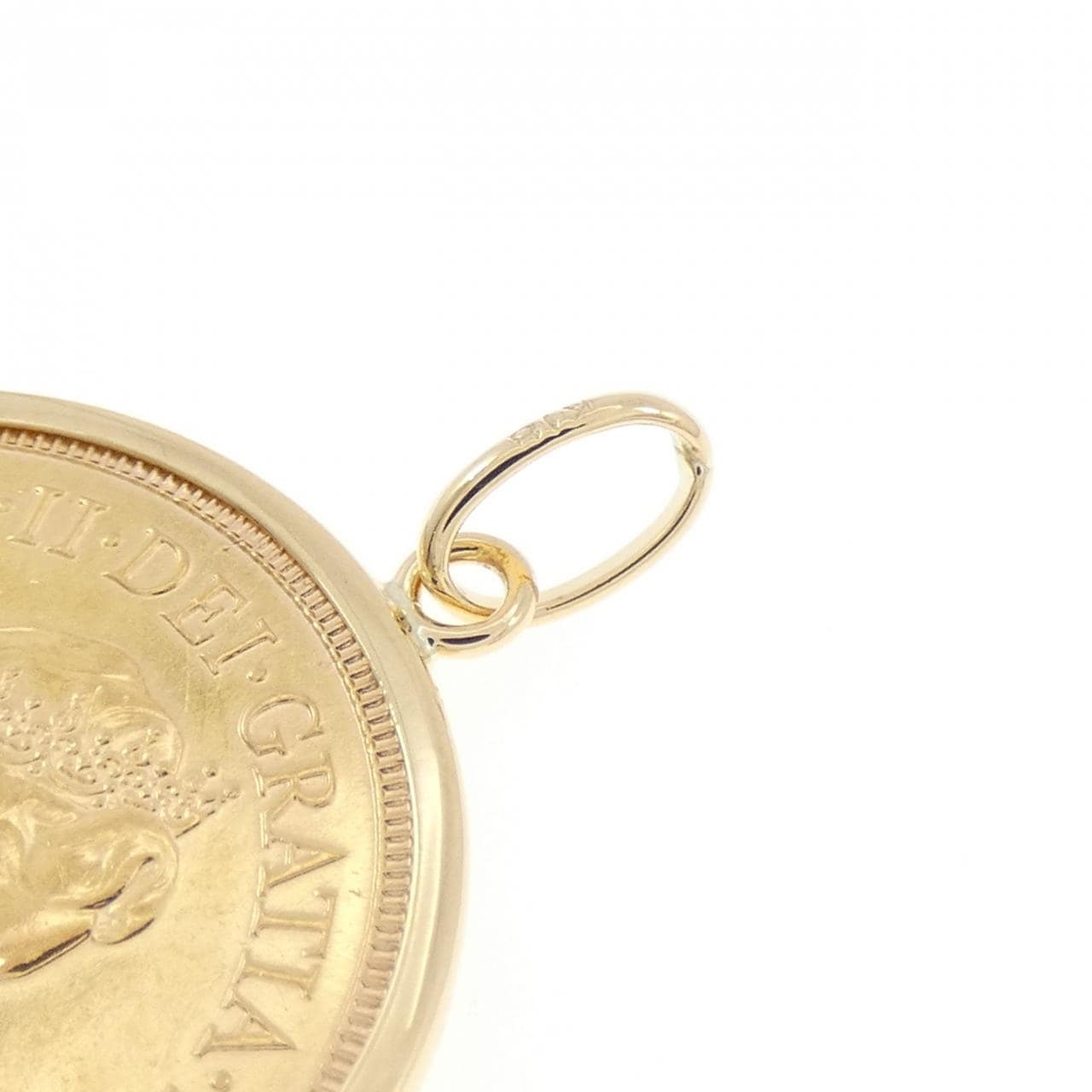 K18YG(枠) コイン ペンダント