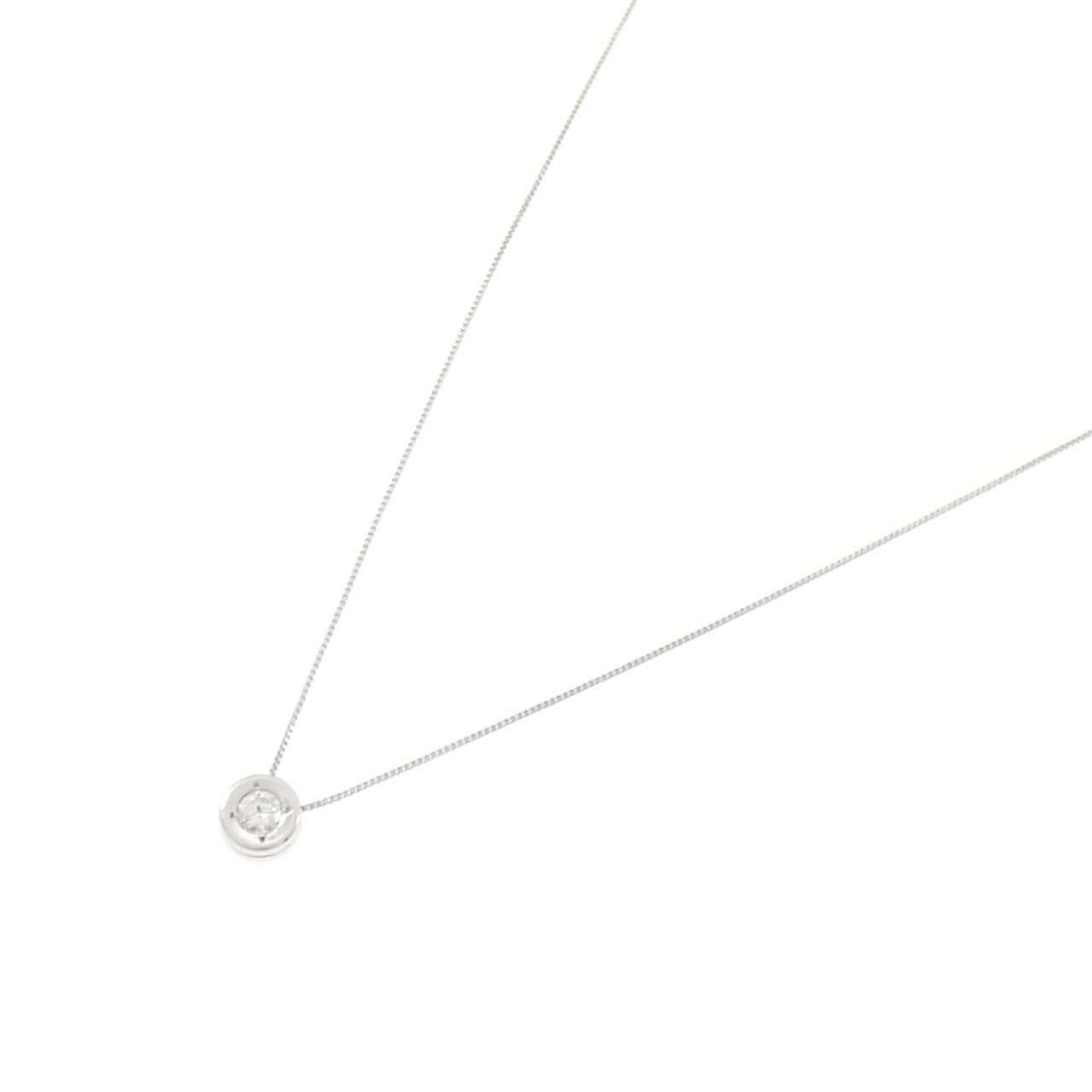 K18WG ダイヤモンド ネックレス 0.15CT