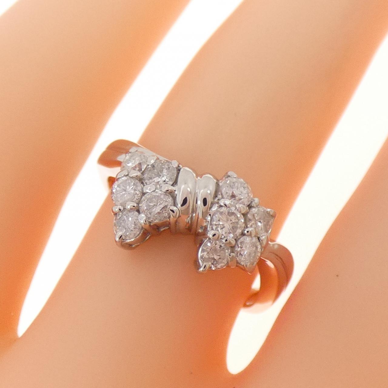 PT900 リボン ダイヤモンド リング 0.55CT