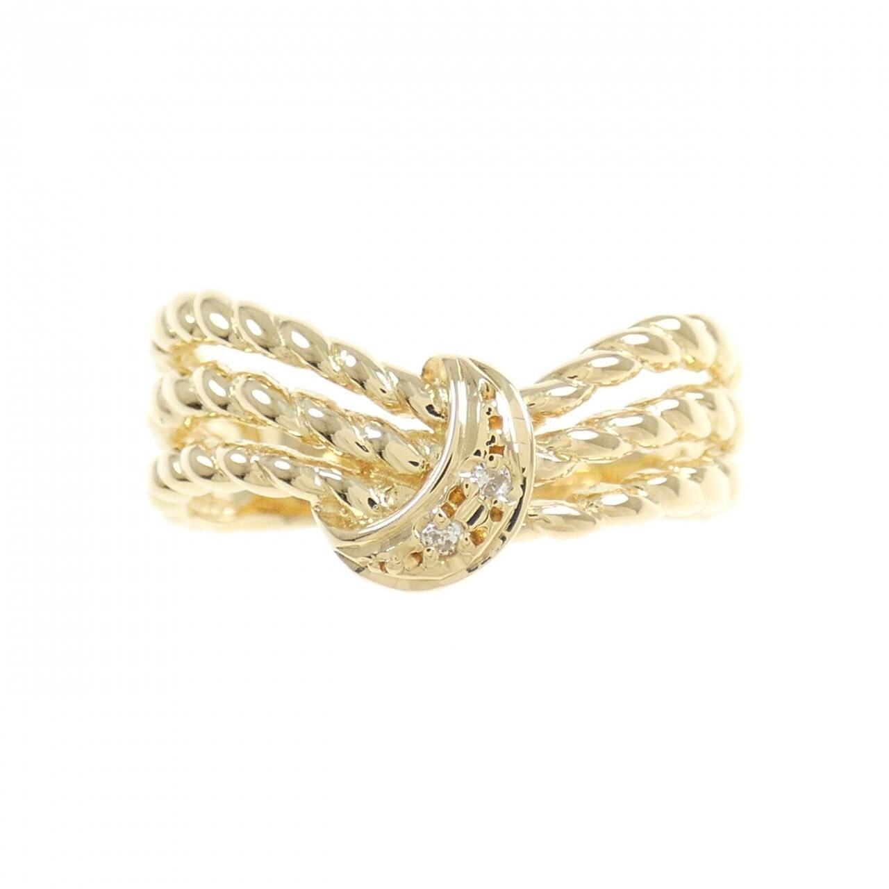 K18YG ダイヤモンド リング 0.015CT