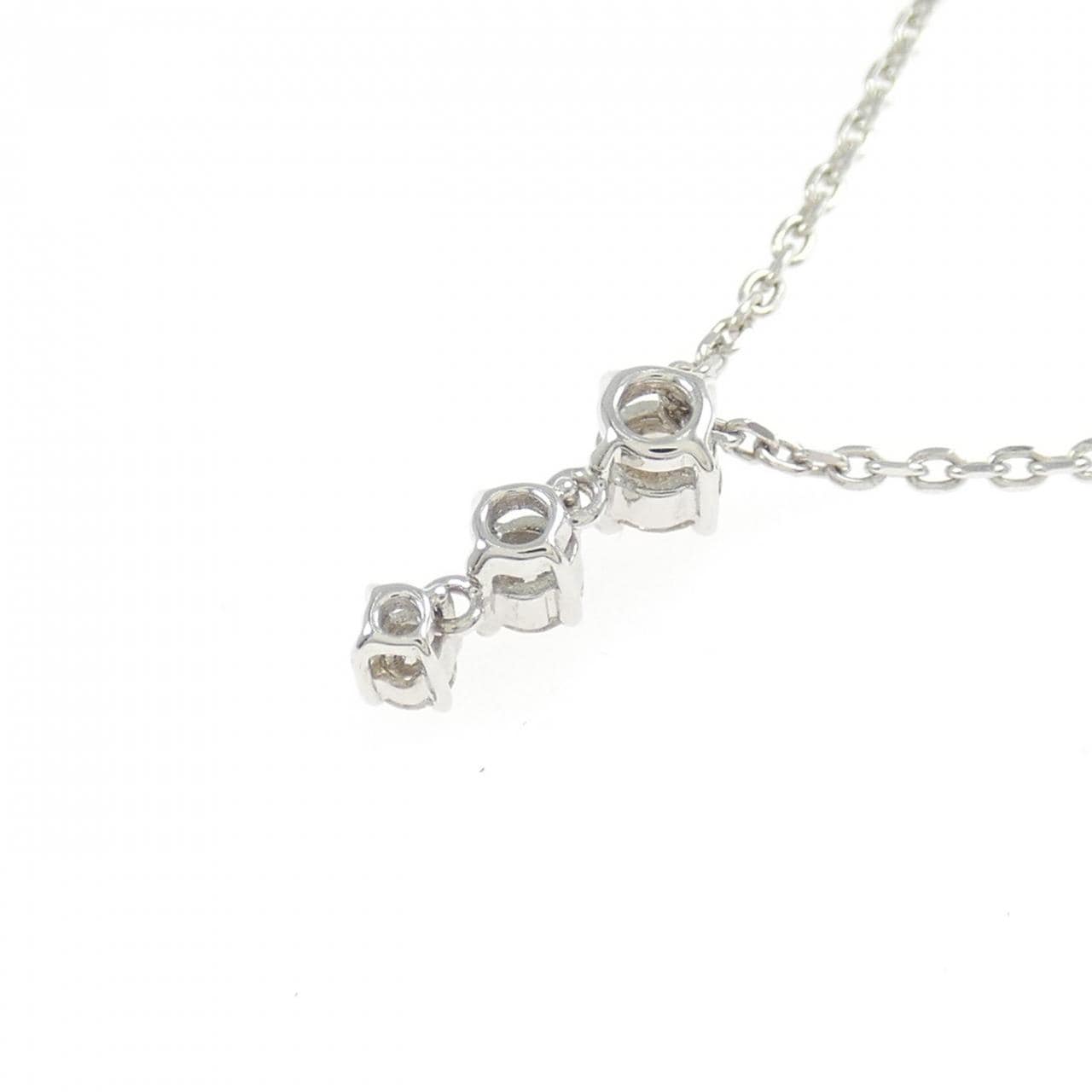 K18WG ダイヤモンド ネックレス 0.20CT