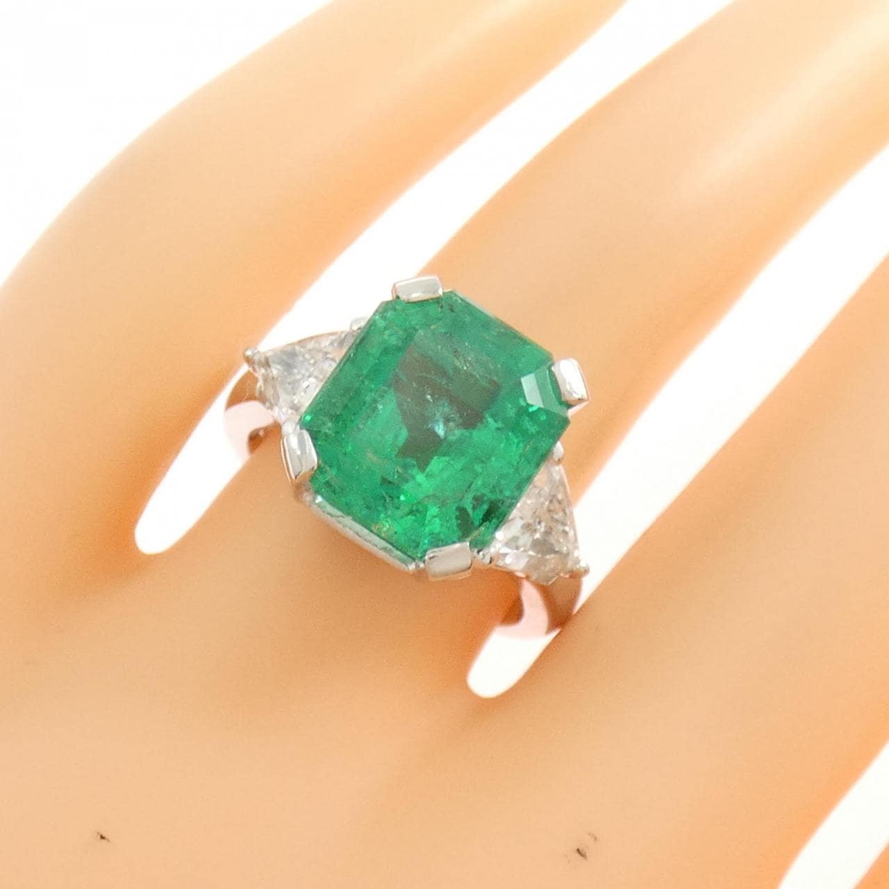 PT900 エメラルド リング 6.17CT コロンビア産