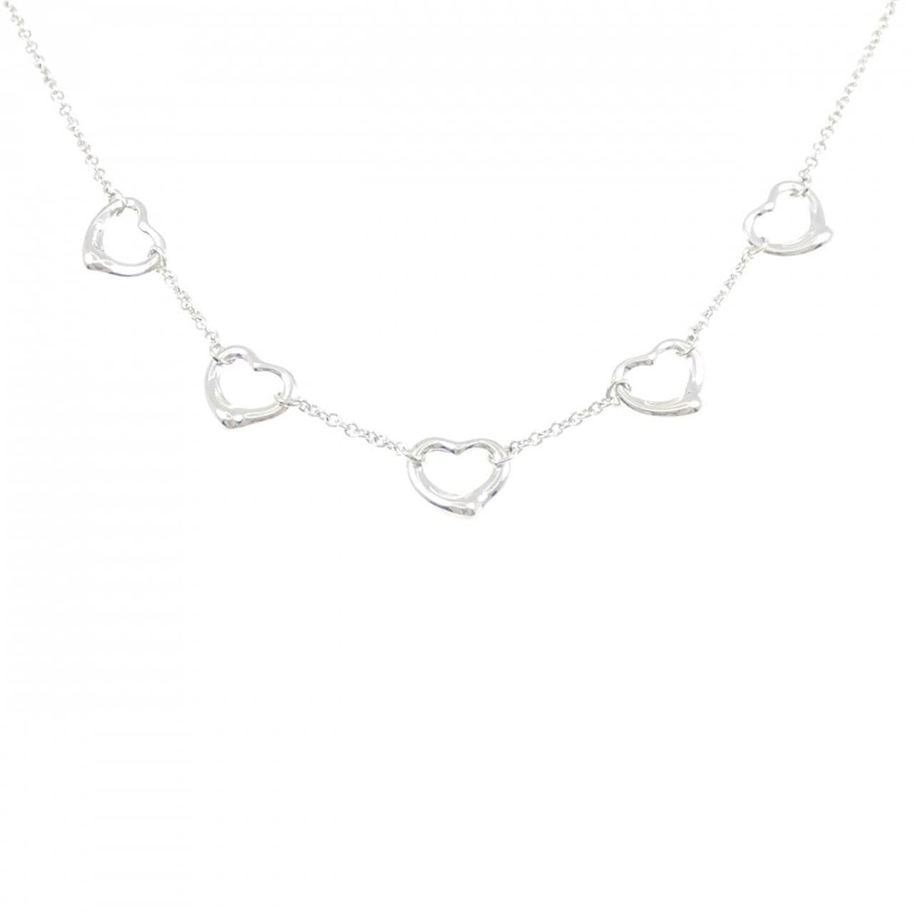 ティファニー オープンハート 5モチーフ ネックレス