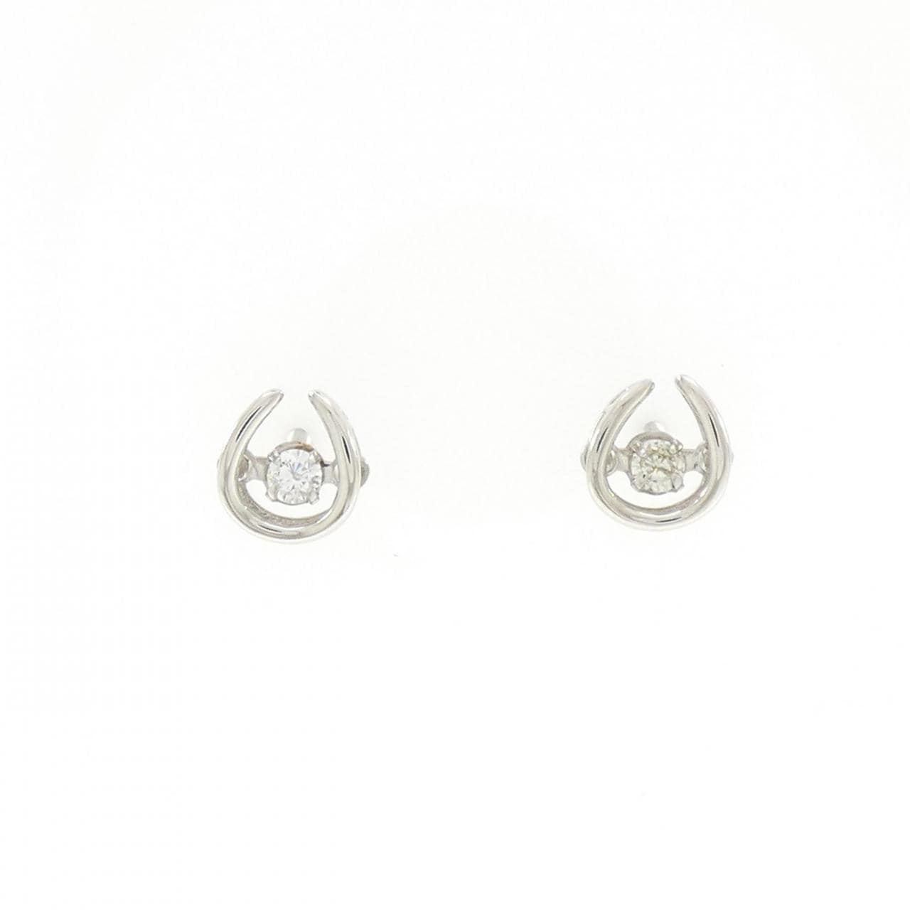 PT900 ダイヤモンド ピアス 0.08CT