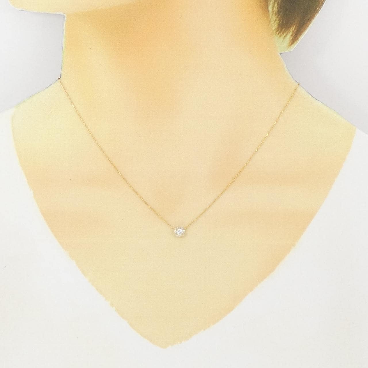 K18YG ダイヤモンド ネックレス 0.15CT