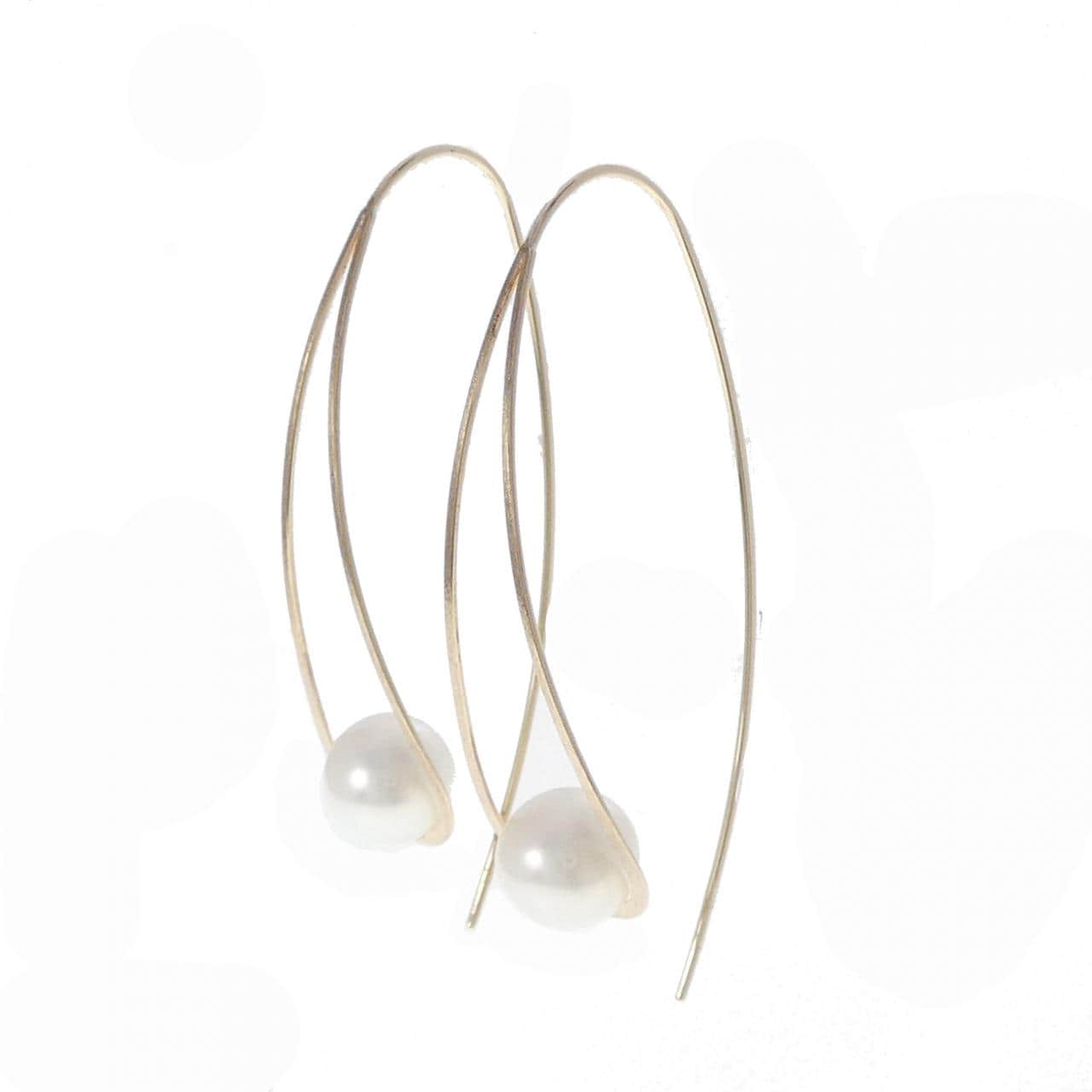 アガット 淡水パール ピアス 8.1mm