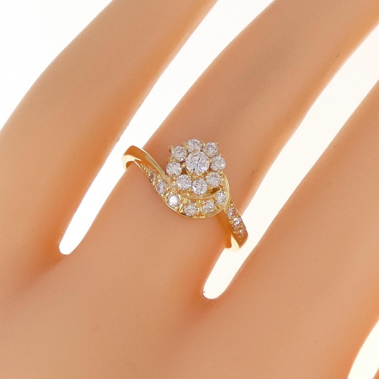 K18YG ダイヤモンド リング 0.39CT