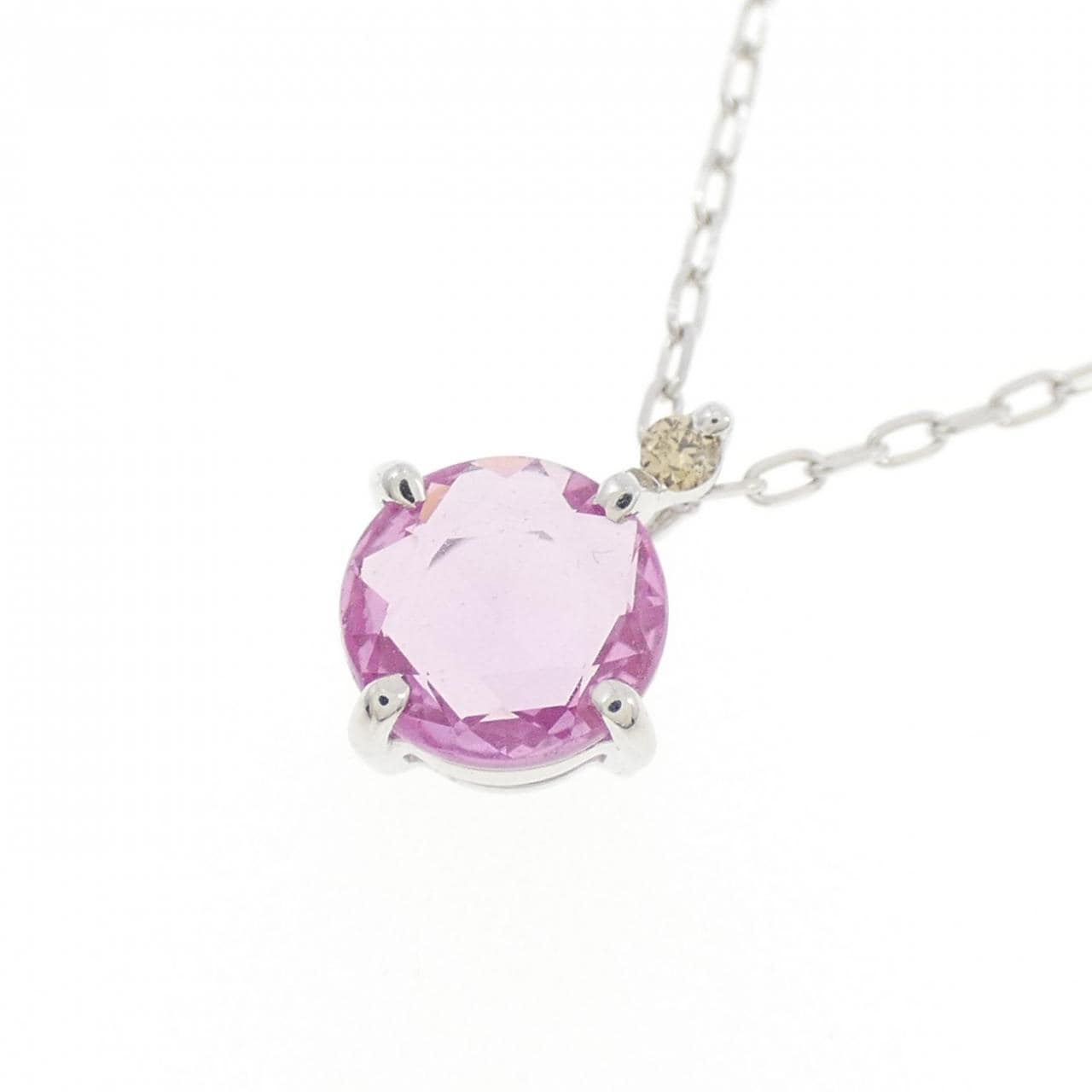 K18WG サファイヤ ネックレス 0.77CT