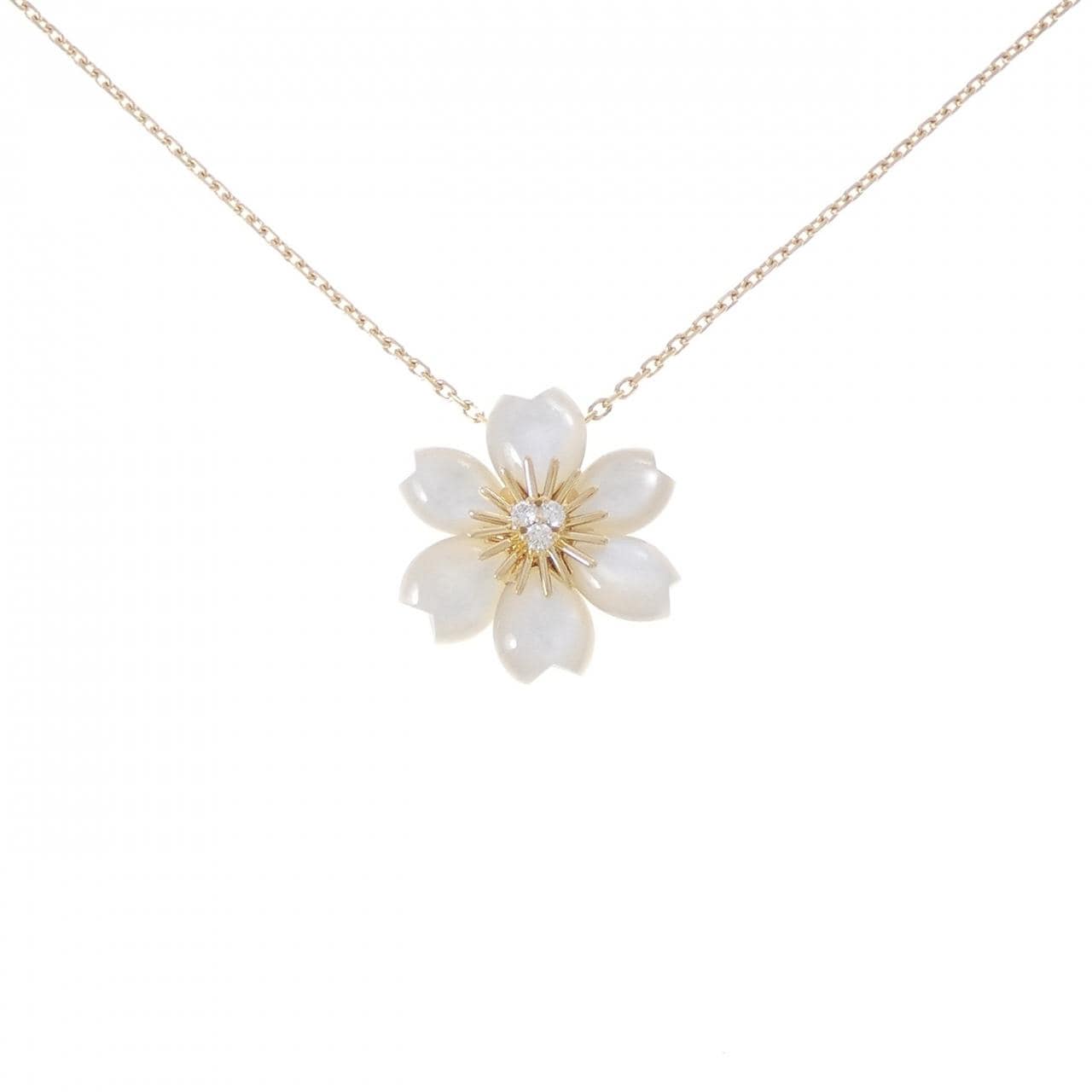 ヴァンクリーフ&アーペル ローズ ド ノエル ミニ ネックレス