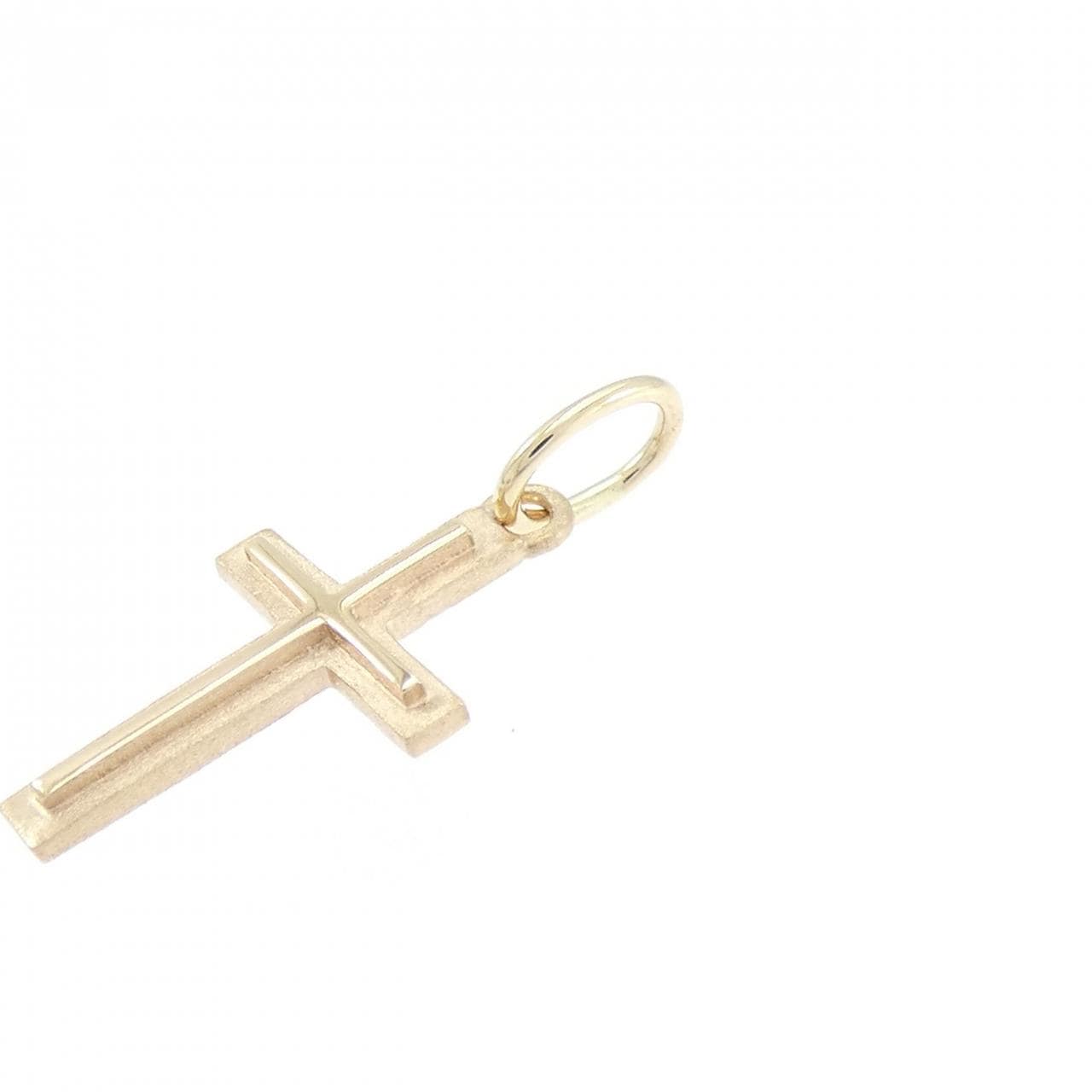 アガット K10PG/K10YG クロス ペンダント