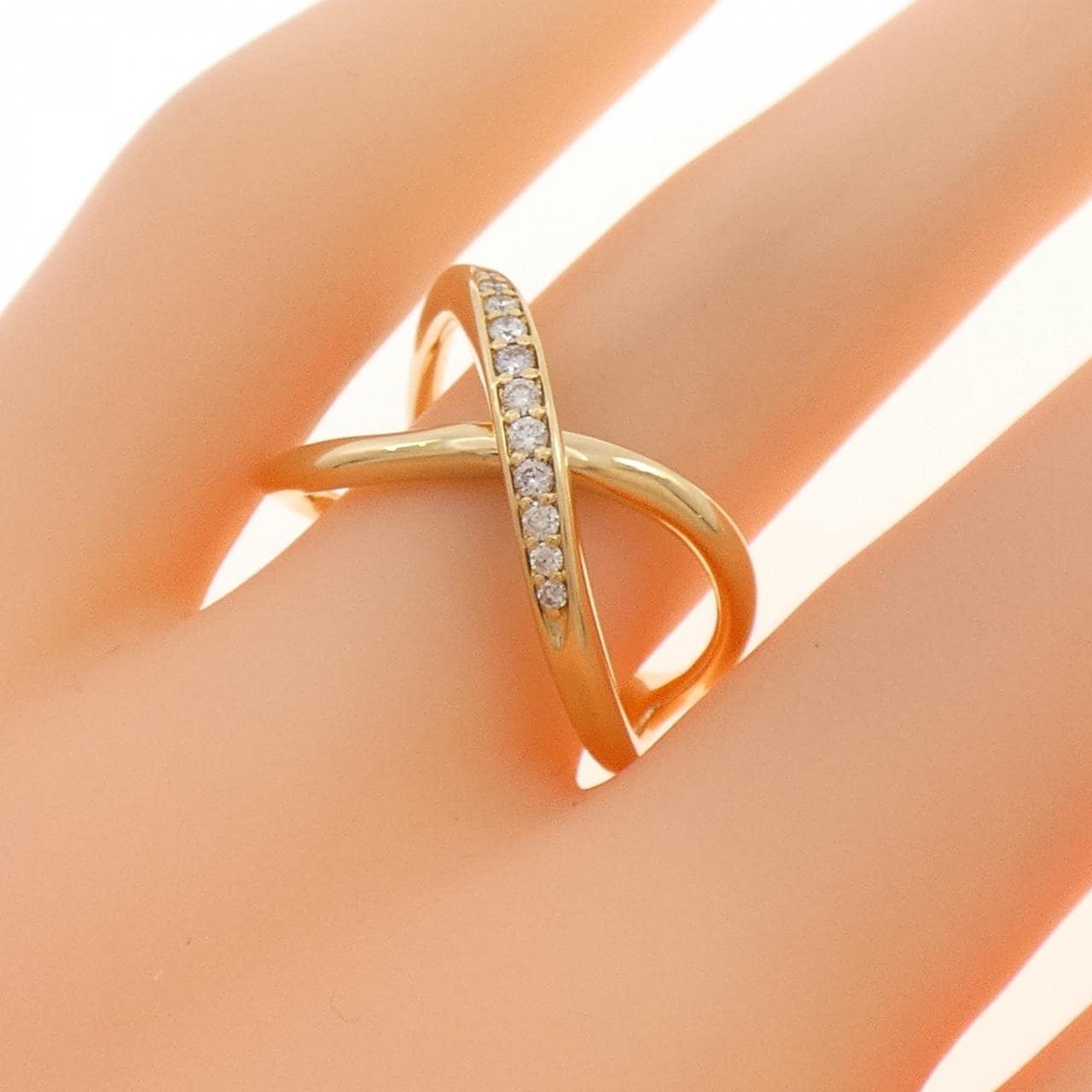 K18YG ダイヤモンド リング 0.12CT