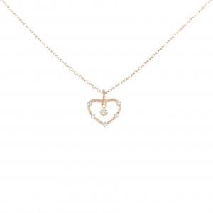K10PG ハート ダイヤモンド ネックレス 0.04CT