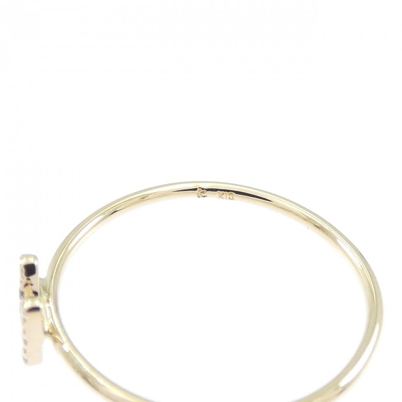 クミキョク イニシャルM ダイヤモンド リング 0.02CT