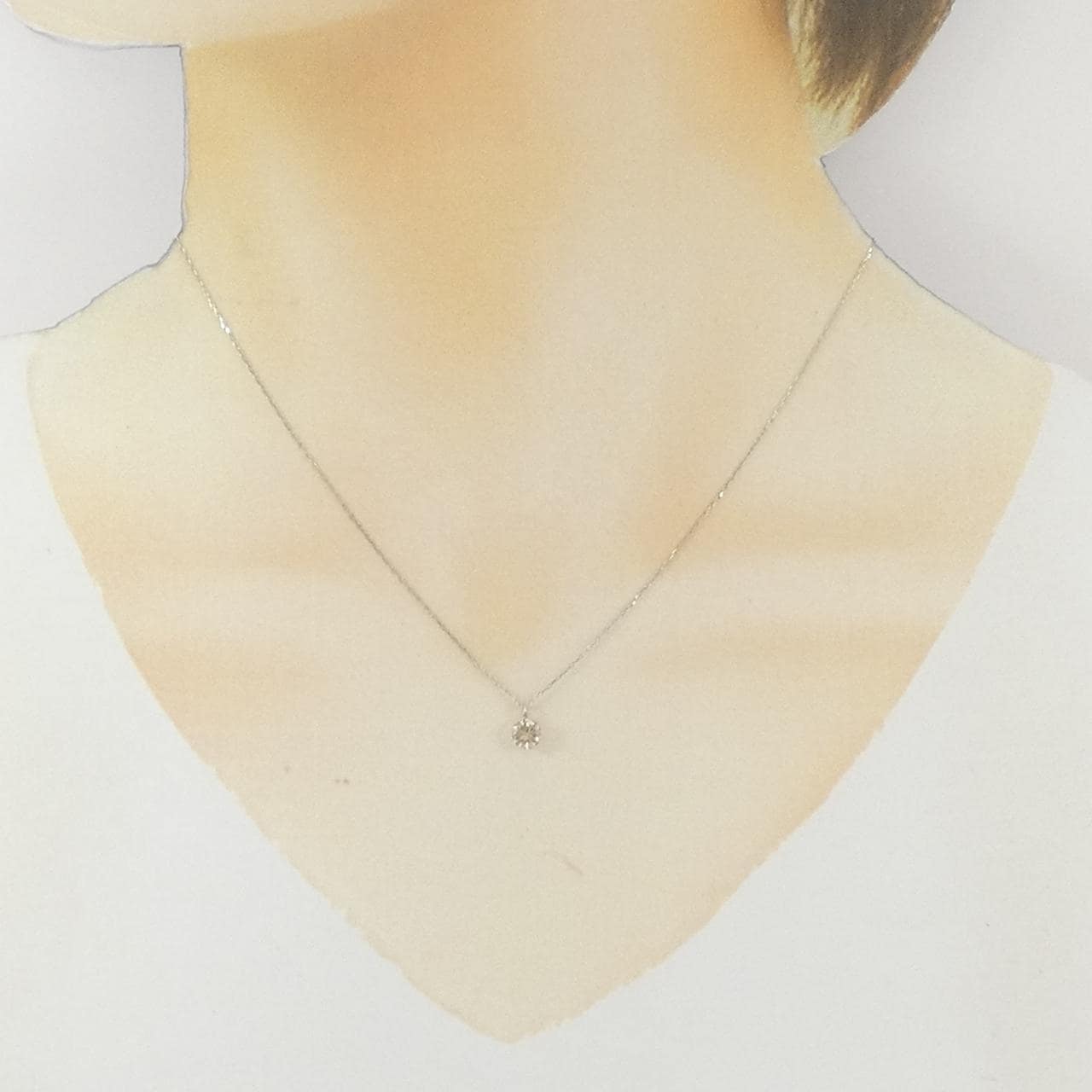 PT900 ソリティア ダイヤモンド ネックレス 0.30CT