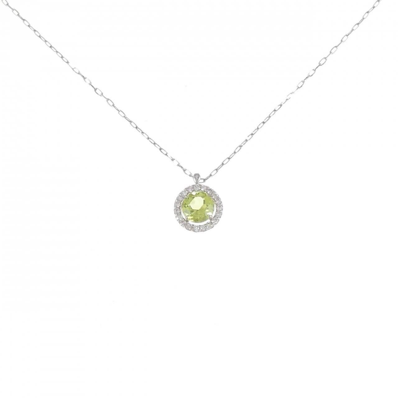 【新品】PT900 ペリドット ネックレス 0.45CT