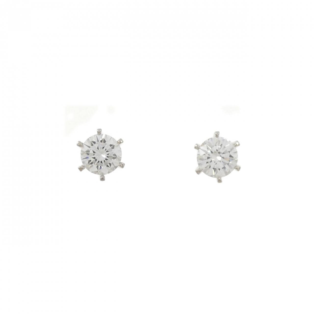 【リメイク】PT900/ST ダイヤモンド ピアス 0.422CT 0.436CT E VS2-SI1 EXT