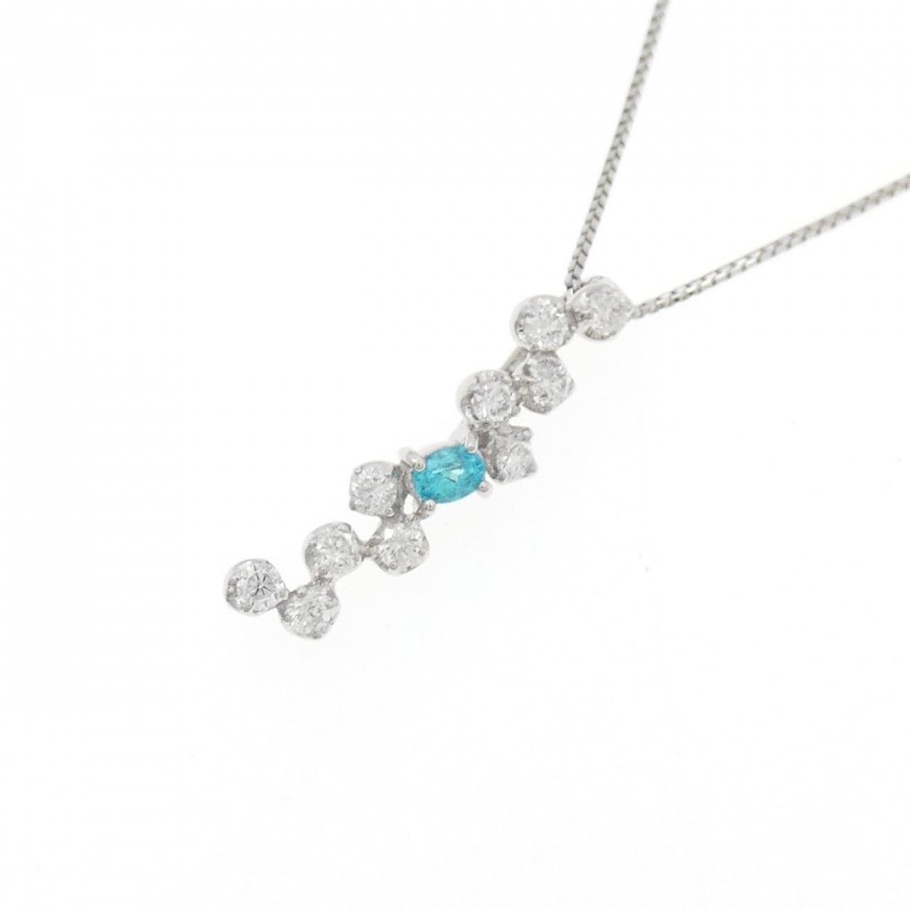 PT900/PT850 パライバトルマリン ネックレス 0.06CT