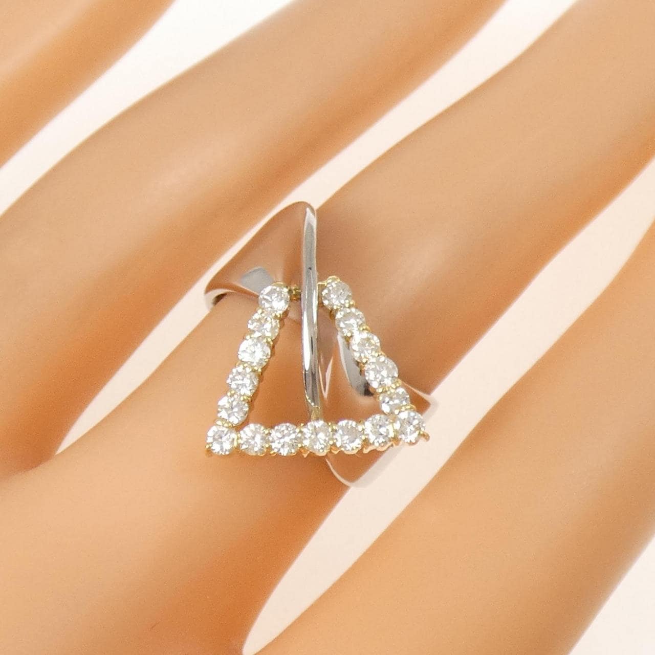 PT900/K18YG ダイヤモンド リング 0.60CT