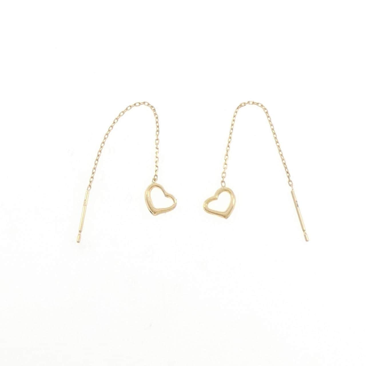 K18YG ハート ピアス