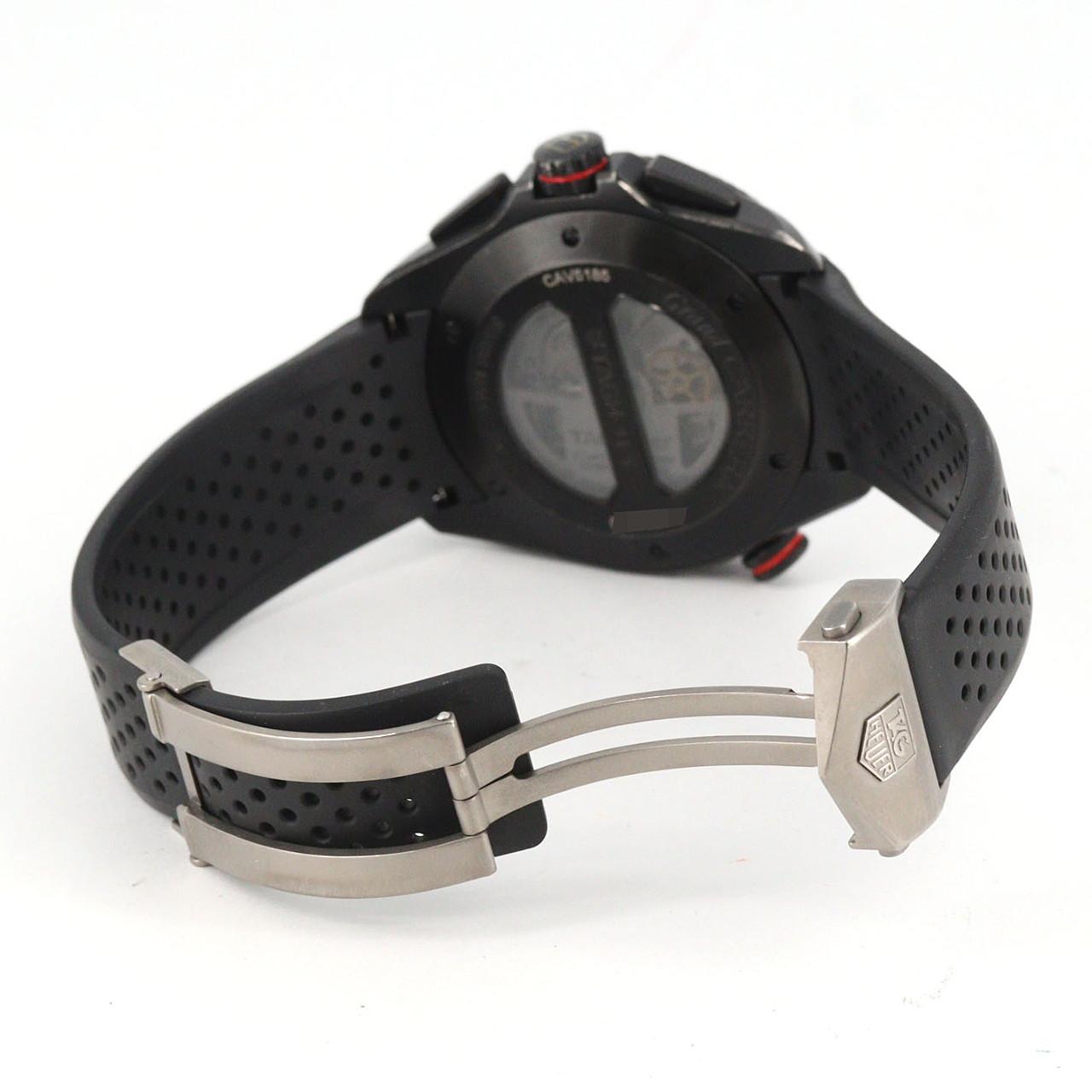 【ノーメンテナンス還元価格】タグ･ホイヤー グランドカレラ･キャリバー36RSクロノグラフ PVD TI CAV5185.FT6020 TI 自動巻