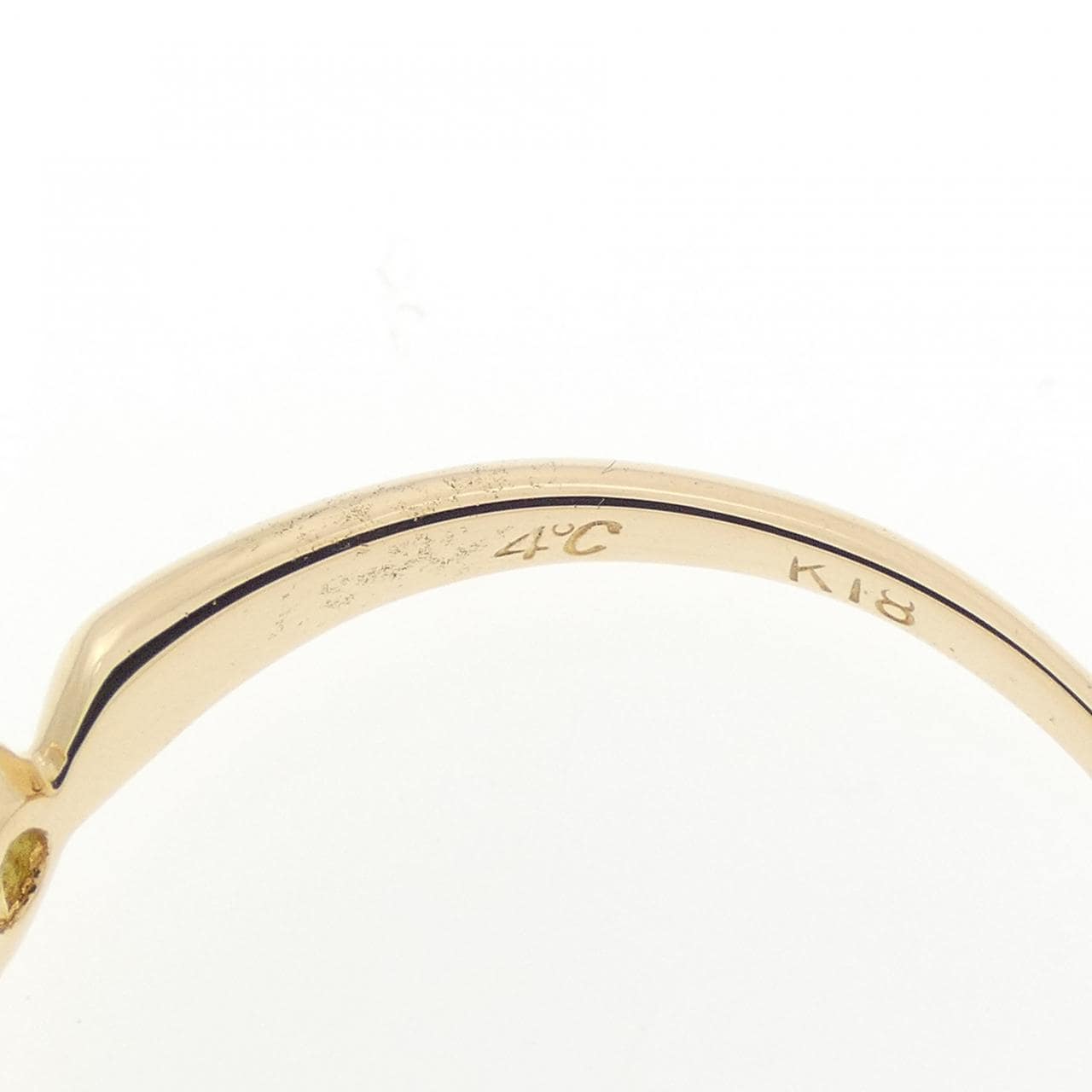 4゜C ペリドット リング 0.06CT