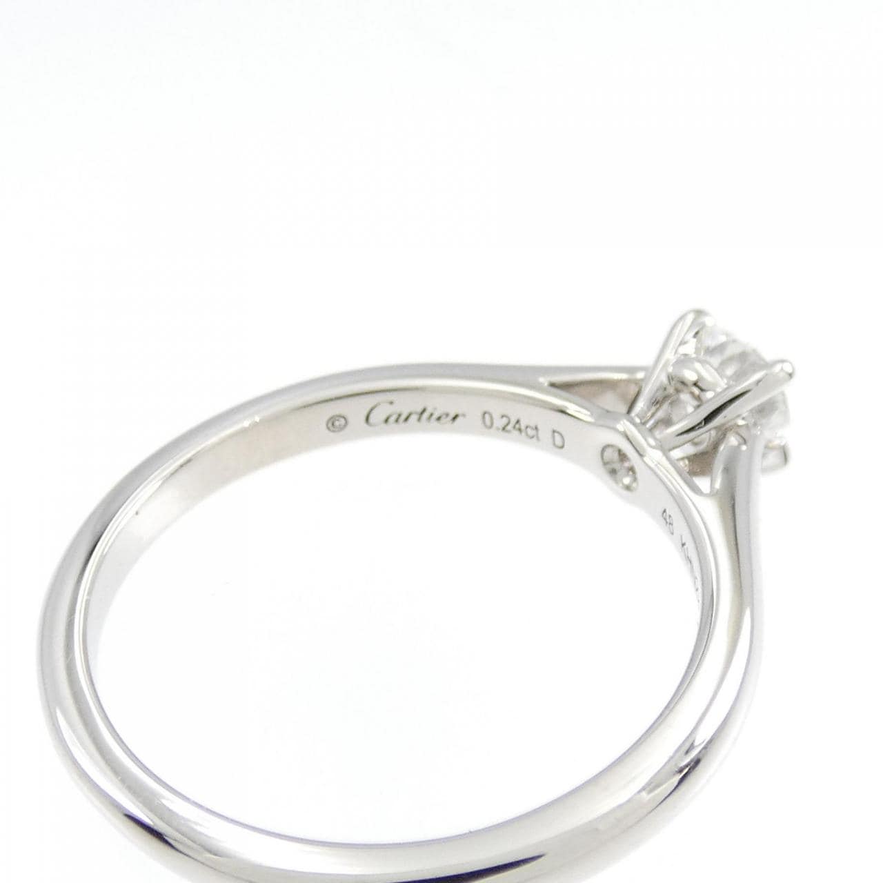 Cartier 1895 單石戒指 0.24 克拉 F VVS1 EXT