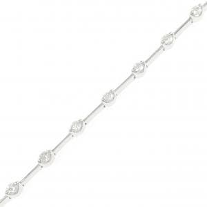 K18WG ダイヤモンド ブレスレット 1.00CT