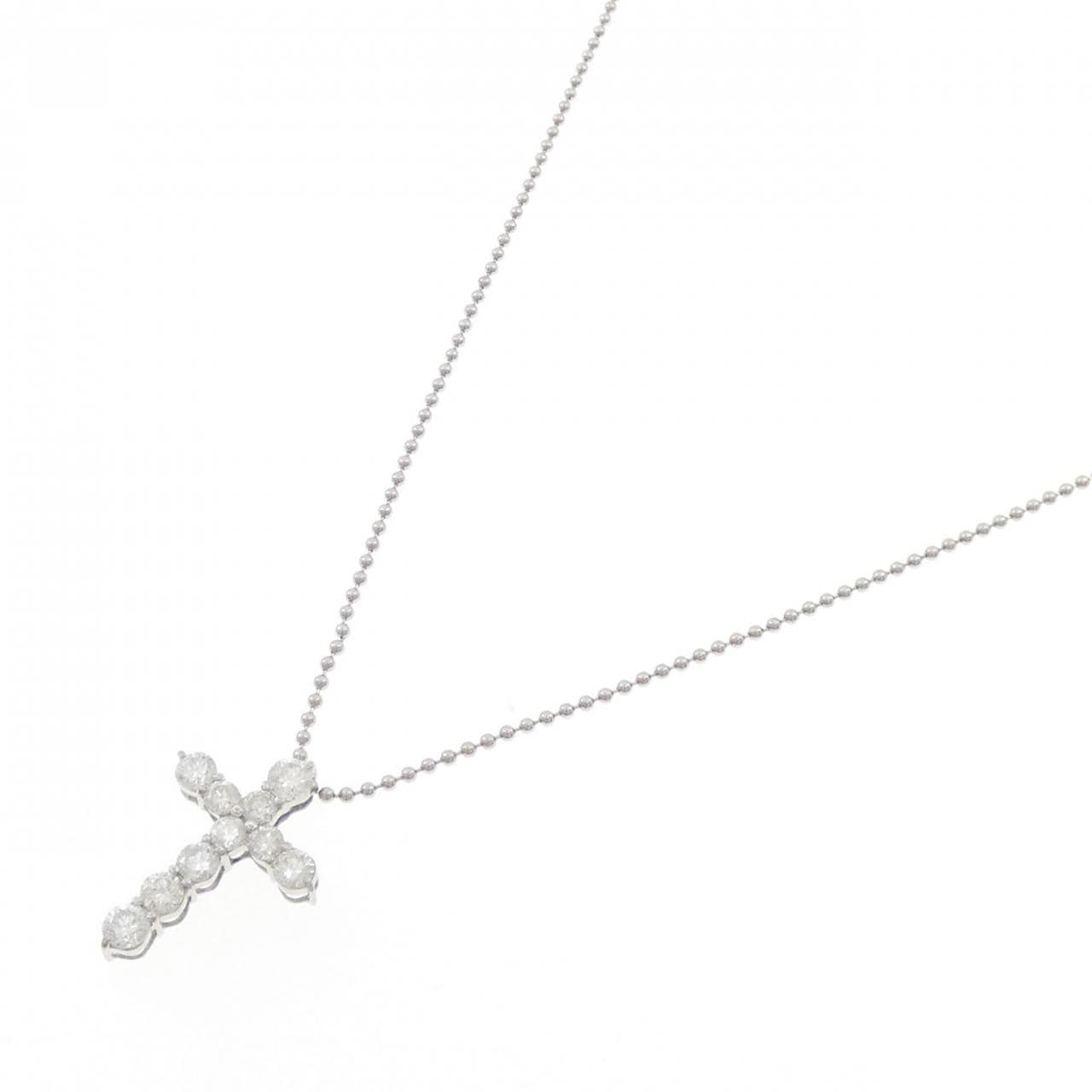 PT900/PT850 クロス ダイヤモンド ネックレス 1.00CT
