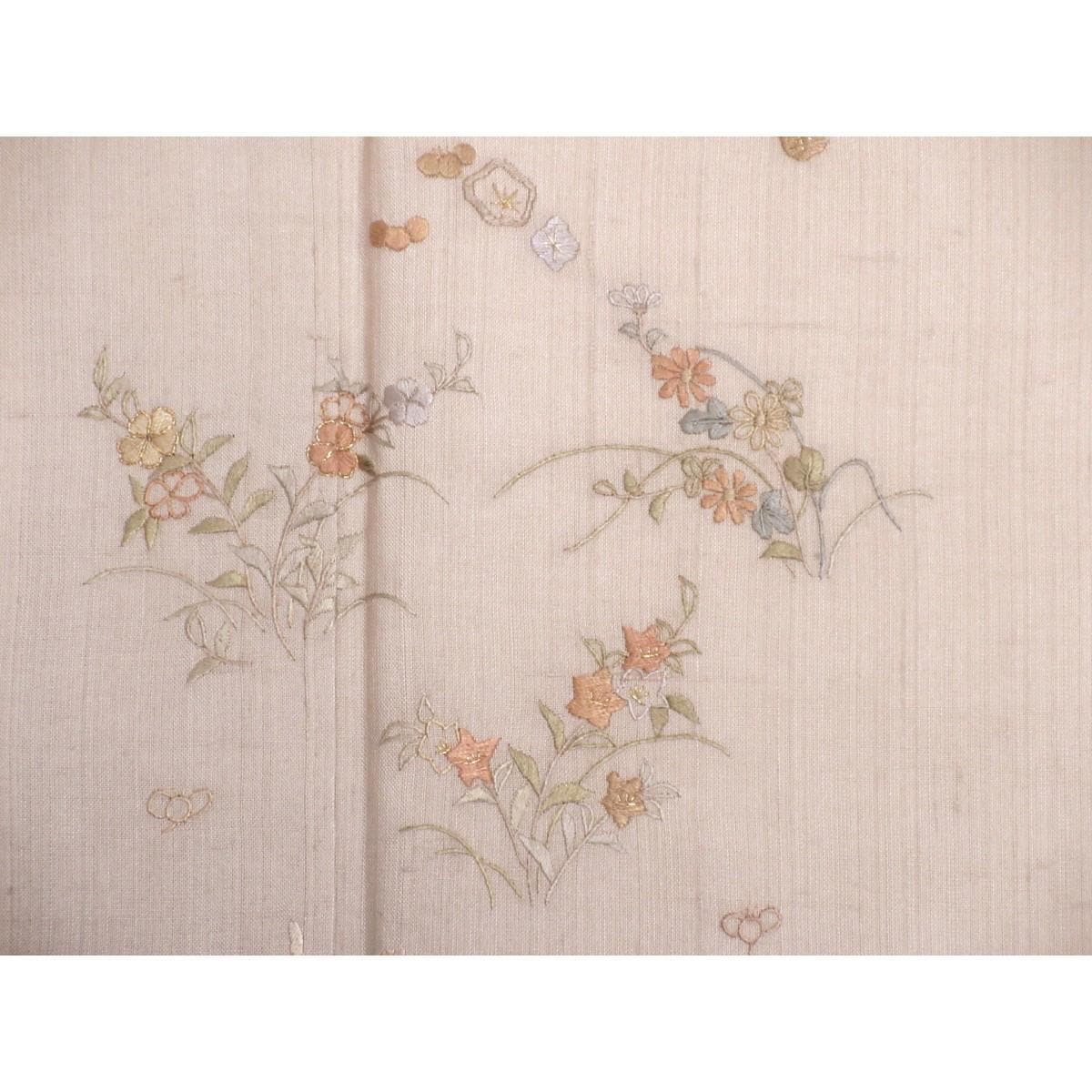 【未使用品】訪問着　染紬　刺繍加工ボカシ染