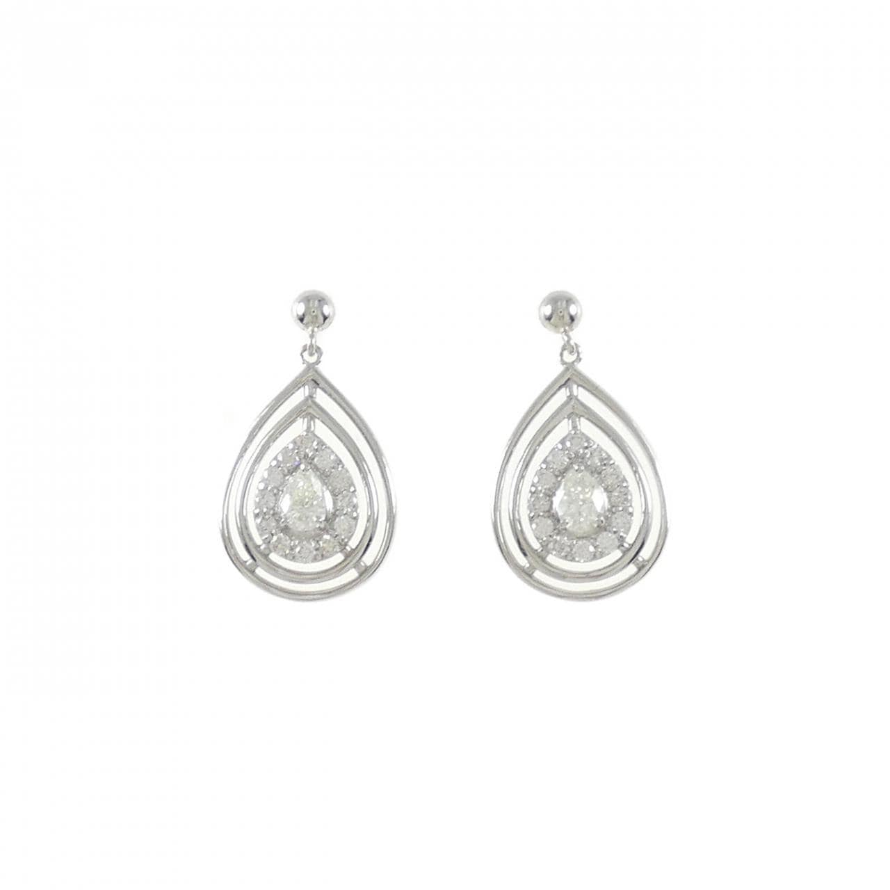 【新品】PT ダイヤモンド ピアス 0.40CT