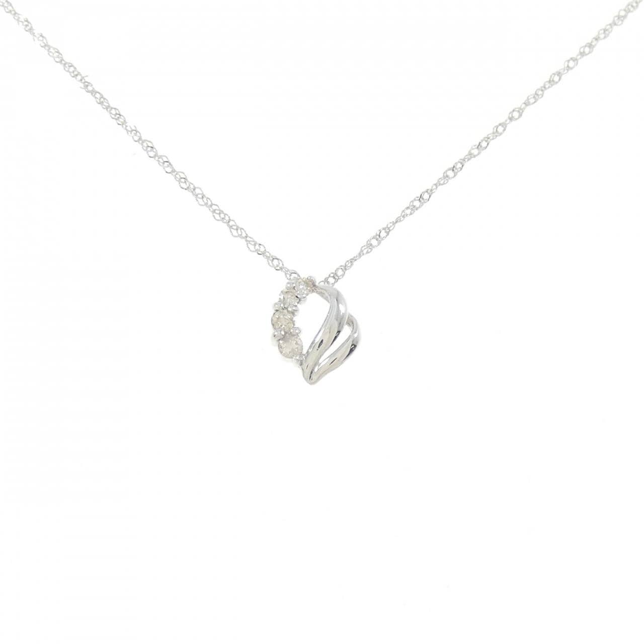 K18WG Diamond necklace