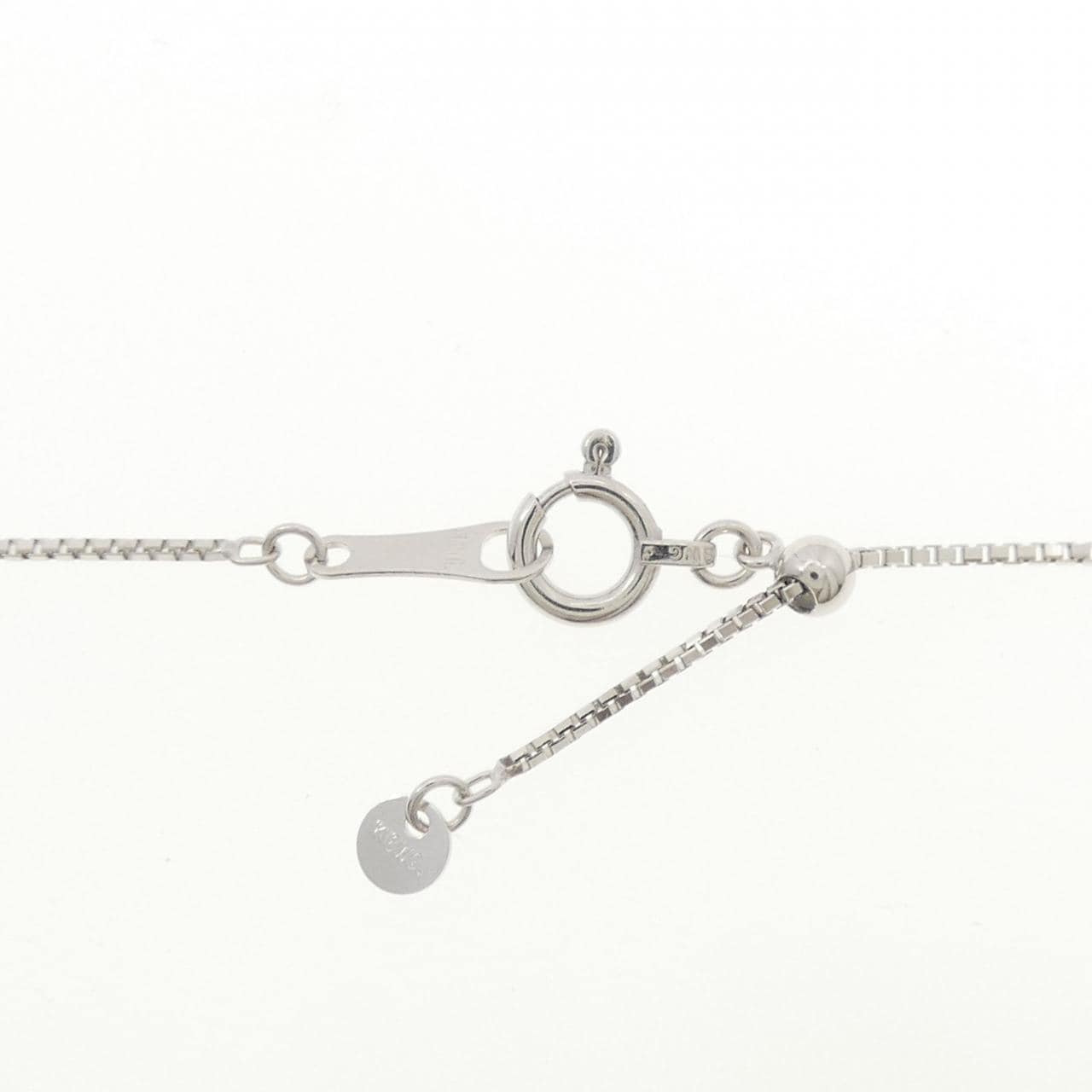 K18WG ハート×キー ダイヤモンド ネックレス 0.60CT