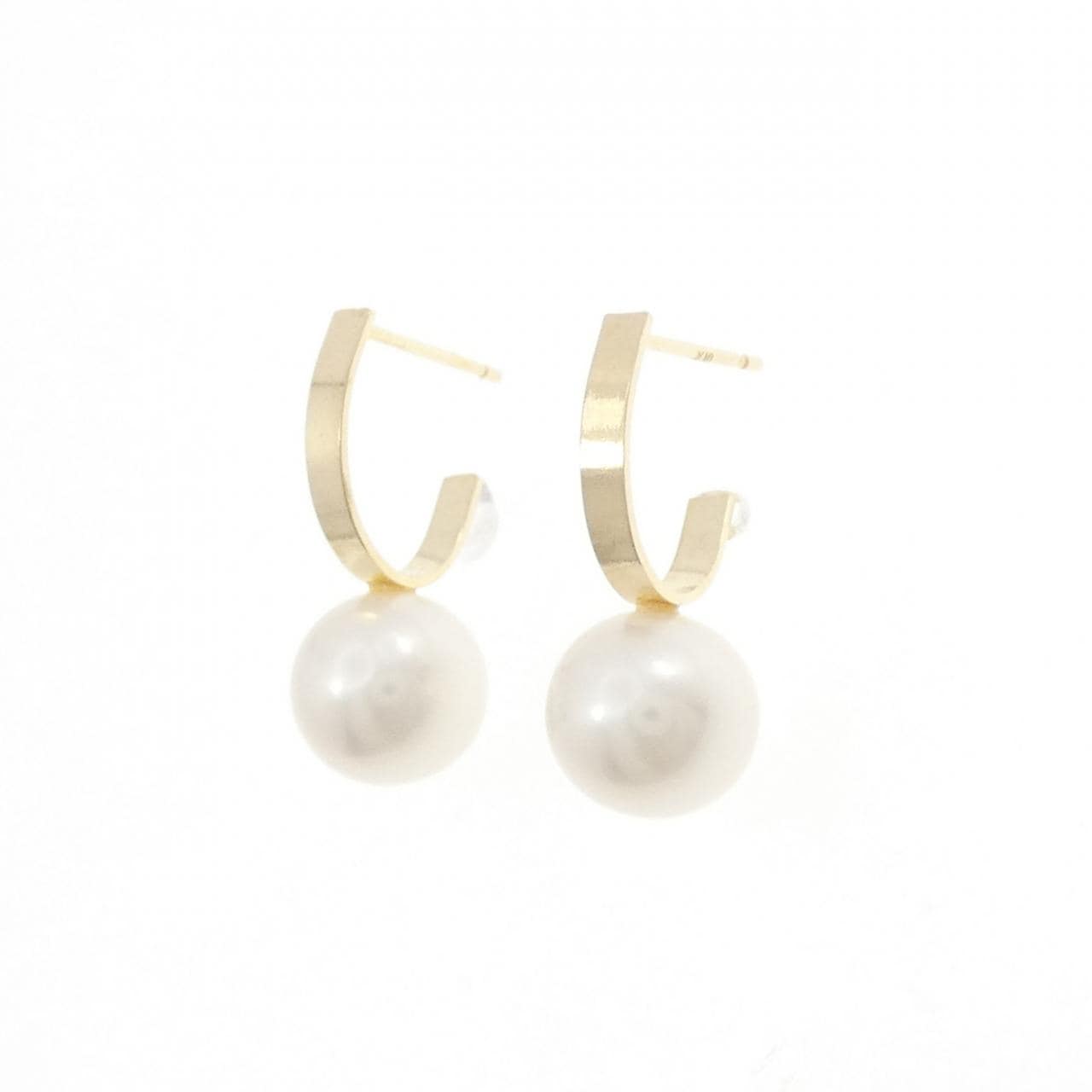 【新品】K10YG 淡水パール ピアス