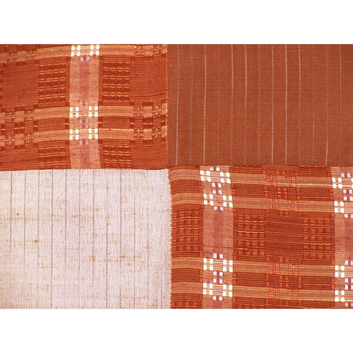 袋帯　紬織　切嵌　全通柄