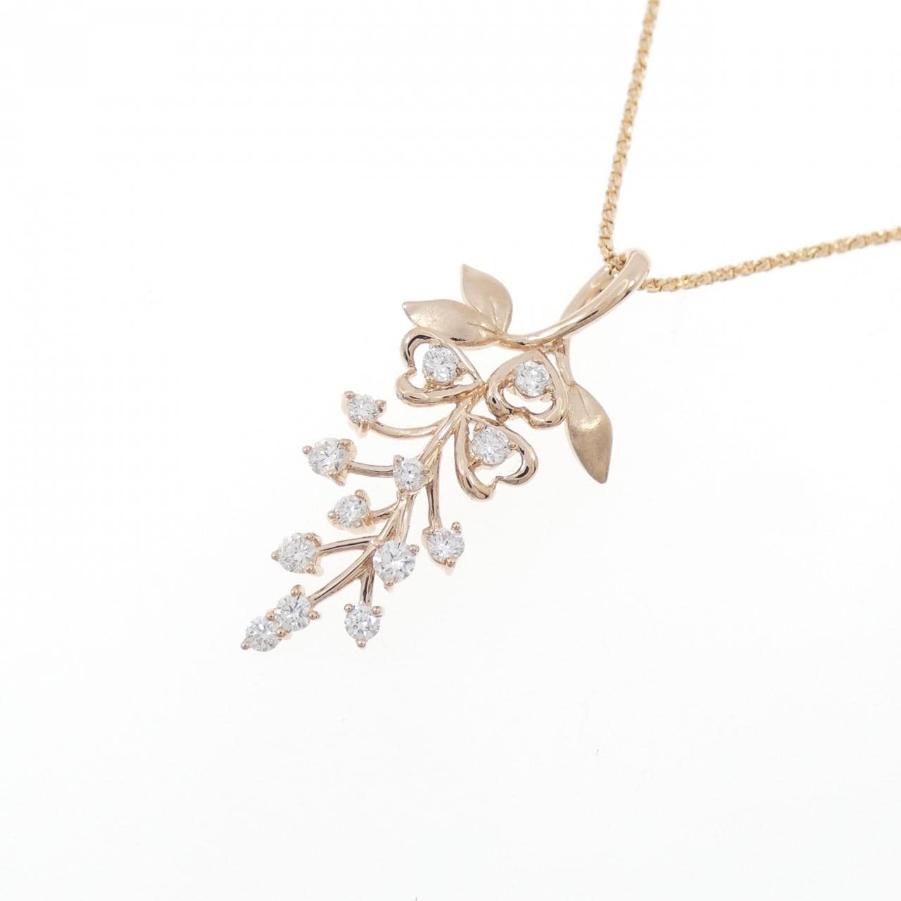 K18PG ダイヤモンド ネックレス 0.27CT