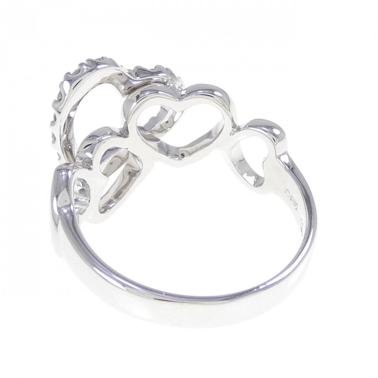 K18WG ハート ダイヤモンド リング 0.30CT