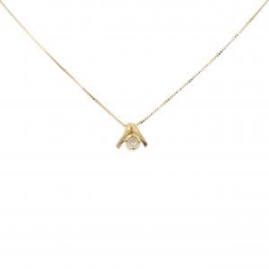 K18YG/750YG ダイヤモンド ネックレス 0.05CT