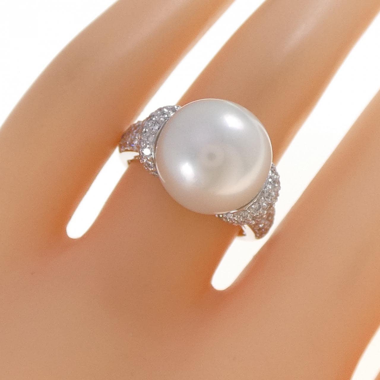 PT900 白蝶パール リング 12.1mm