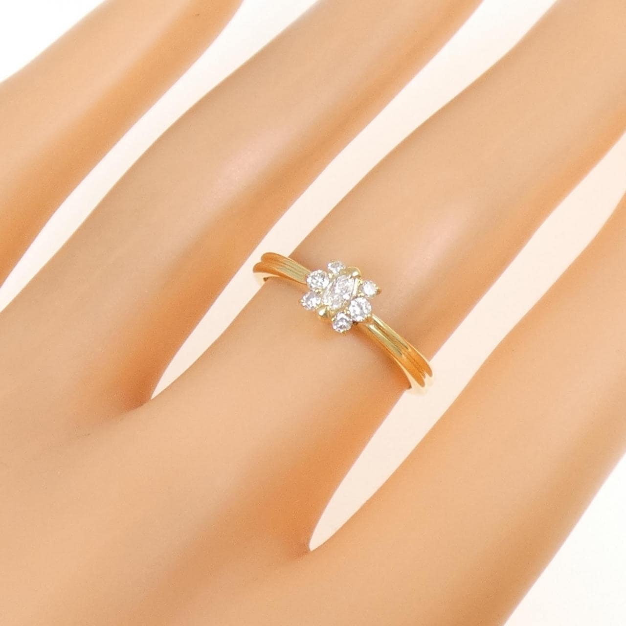K18YG ダイヤモンド リング 0.21CT