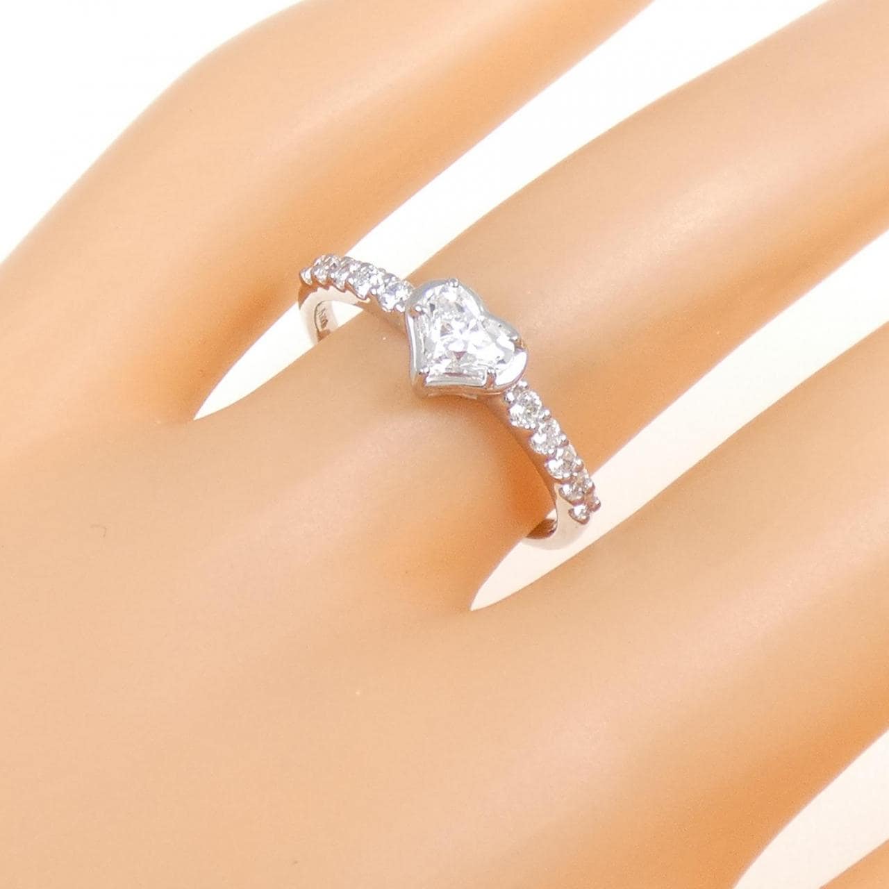 PT900 ハート ダイヤモンド リング 0.350CT