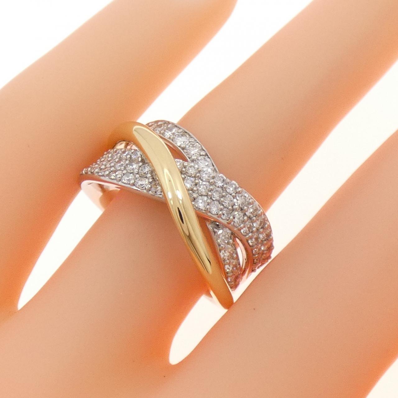 [BRAND NEW] PT900/K18YG Pave Diamond Ring 1.04CT