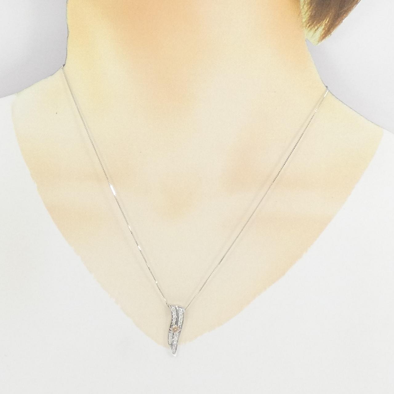 K18WG ダイヤモンド ネックレス 0.50CT