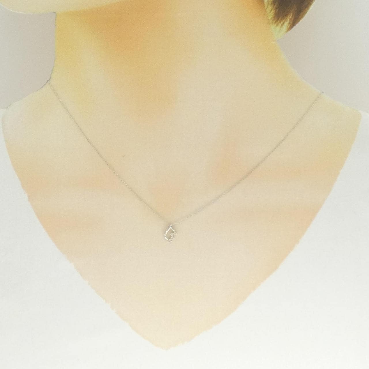 K10WG ダイヤモンド ネックレス 0.03CT